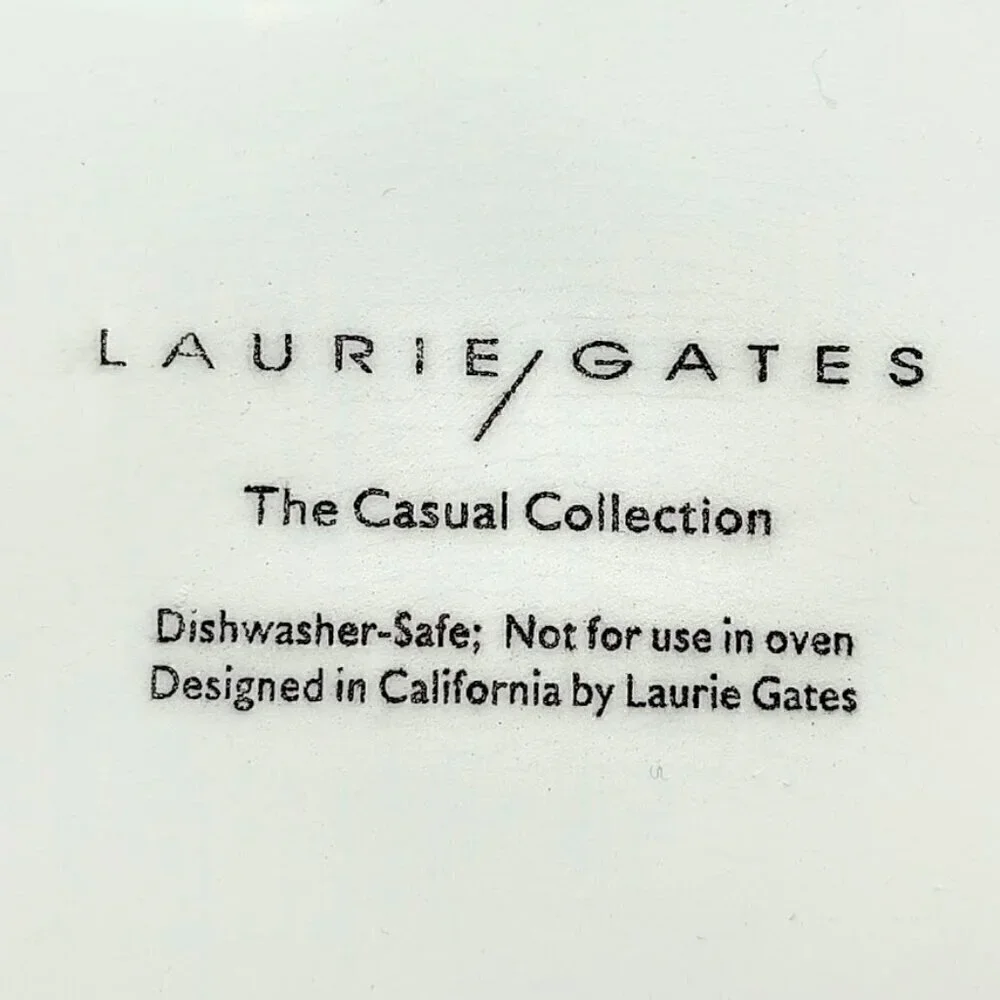 Laurie Gates Casual Collection Flower Petal Ceramic Plates (3)